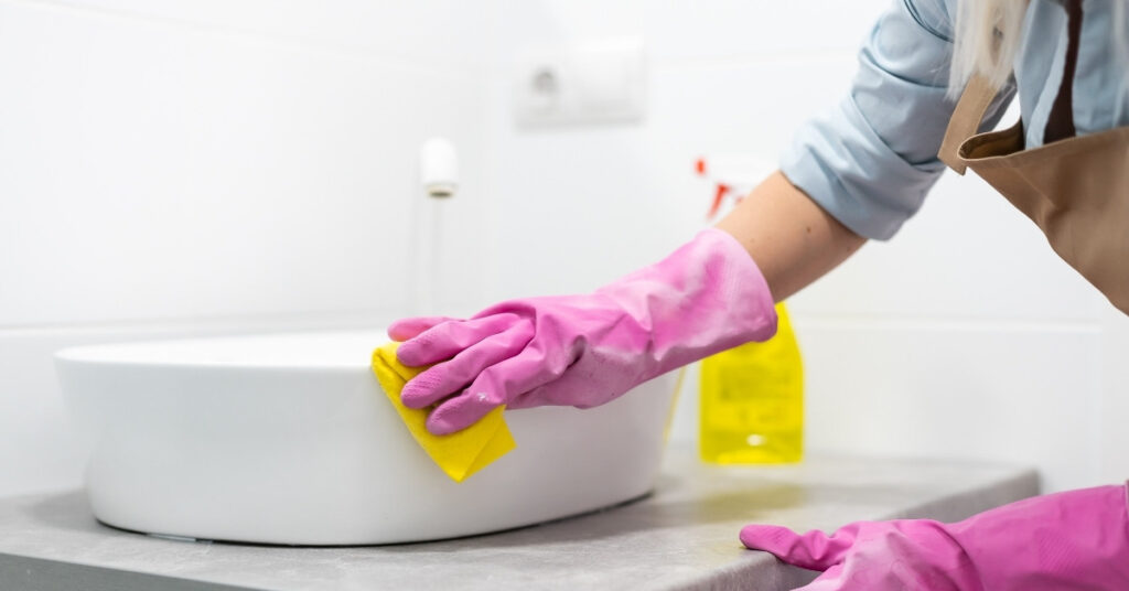 wc siivous työjärjestys